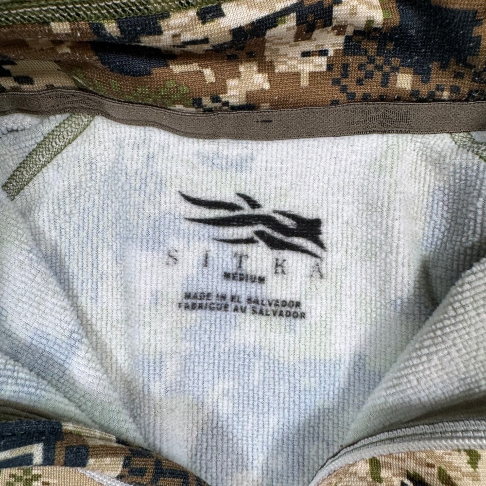 Sitka Core Heavyweight Zip-T Mens Medium Subalpine Camo 1/2 Zip Pullover 10036 - Picture 4 of 9